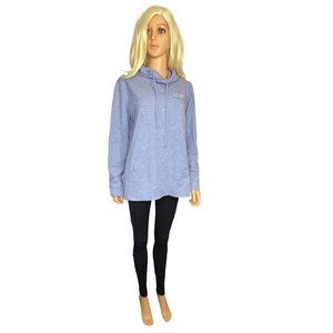 Vineyard Vines M Vintage Whale French Terry Hoodie Sweatshirt Blue Side Slits